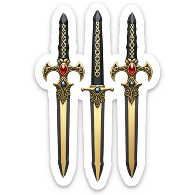 goth black dagger sticker