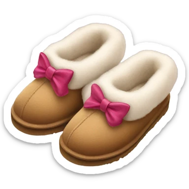 UGG slippers with bows sticker