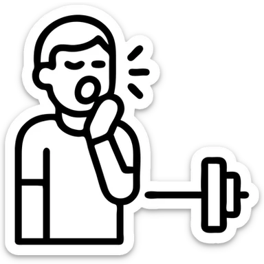 one man yawning or looking bored at the gym, gym dodger, icon style, modern and easy to understand sticker