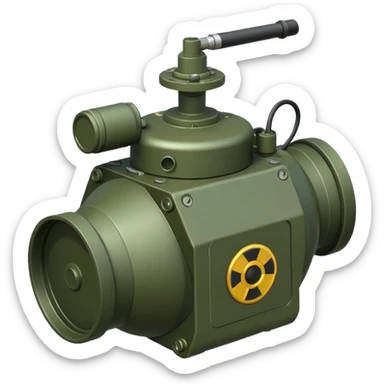 generate a ultra realistic anti-tank mine that can be carried by a drone sticker