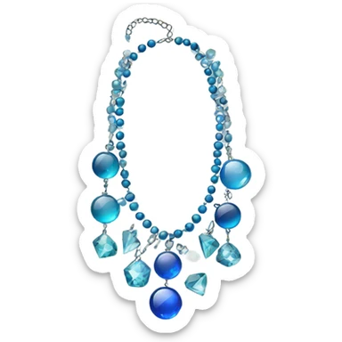 Blue necklace sticker