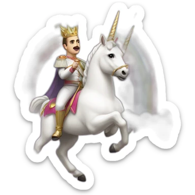 Francisco franco in a unicorn lgtbi sticker