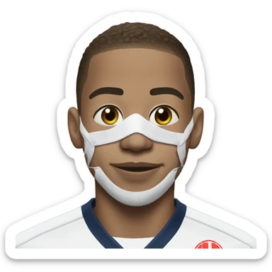 Mbappé with mask  sticker
