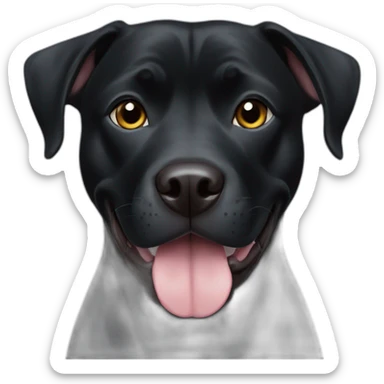 Black Pitbull lab mix sticker