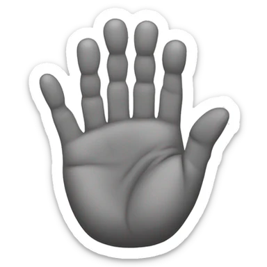hand with 5 fingers showinga bird wing sticker