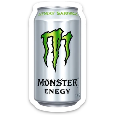 White monster energy drink sticker