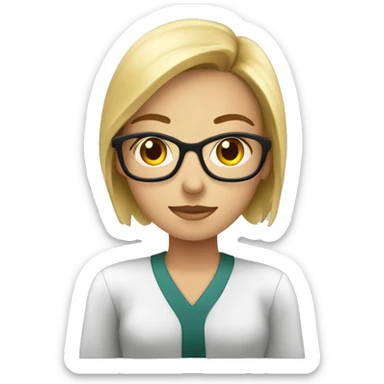 disciplinary white female student writing sticker