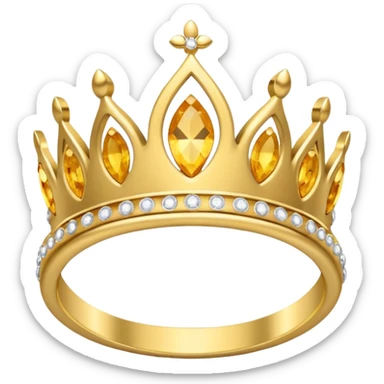 anillo de cumpleañera de 15 años con corona sticker