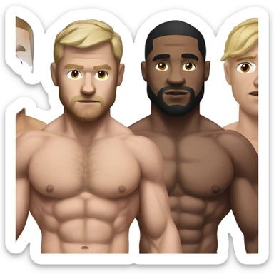 Life like ufc fighter with big muscles  sticker