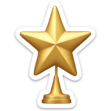 gold star topper sticker