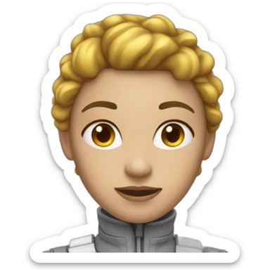 Women skin white with electricity helm sticker