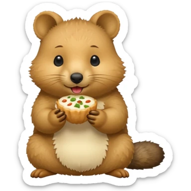 quokka eating Bánh Cuốn sticker