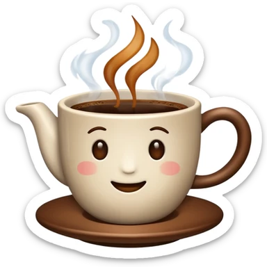 Cup of coffee without face sticker