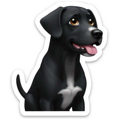 perro negro sticker