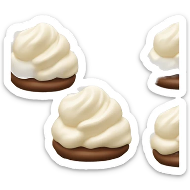 Chocolate and vanillla ice cream swirl sticker