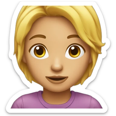 fille qui vient de se réveillé sticker