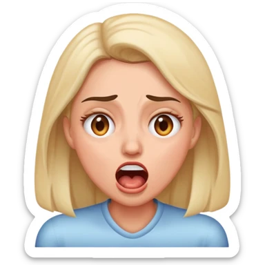 Affronted gasp sticker