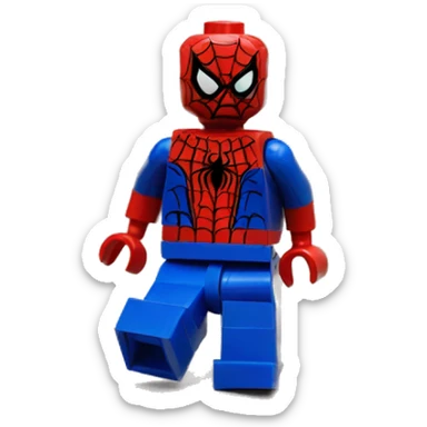 Spiderman lego sticker