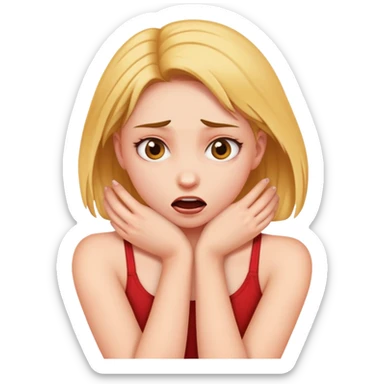 ios18 girl strangling herself  sticker
