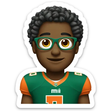 Funky with University of Miami jersey sticker
