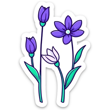 Wedding Crasher strain, hybrid cannabis with purple flowers and white crystals sticker