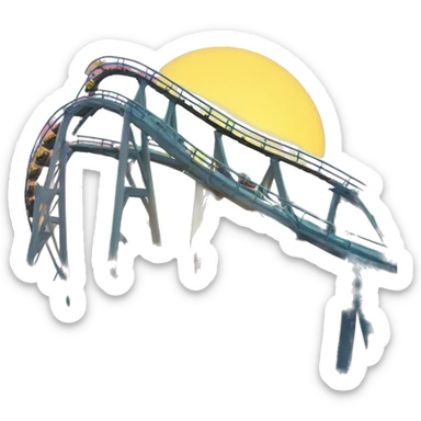 rollercoaster with sunshine sticker