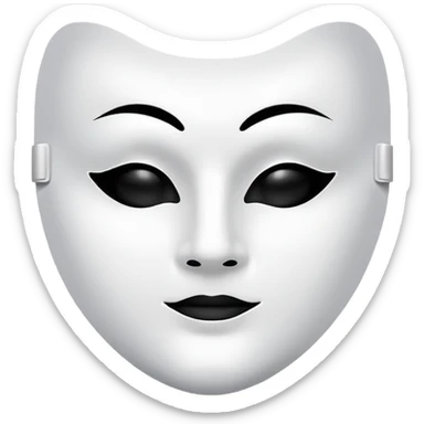 a sheet of white mask pack for face skincare beauty, except on the face, just only product sticker