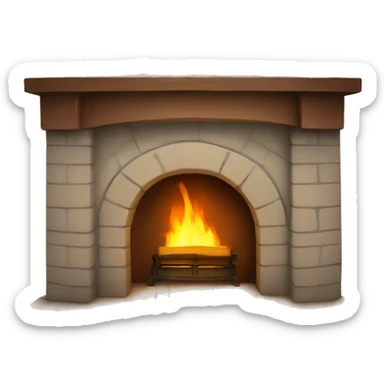 Fireplace sticker