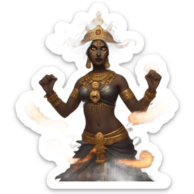 kali arising from ashes sticker