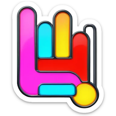 Neon signboard sticker