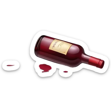 broken wine bottle sticker