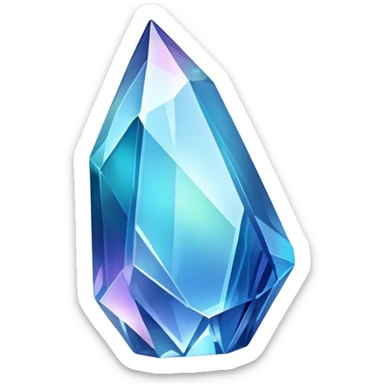 Blue iridescent nebula crystal shard sticker