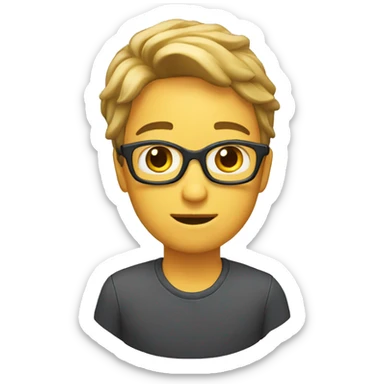 Una persona escribiendo sticker