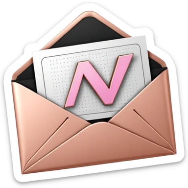 Icône 3D d’une enveloppe ouverte avec carte “NEWS”, style gravure cuivre + stippling, noir pur sur blanc pur (hachures/pointillisme uniquement), éclairage dramatique avec rayons et une micro-touche rose #fbcfe8 sur la lueur, sans aucun texte/typo ni gris/sépia/flou/bruit/cadre. sticker