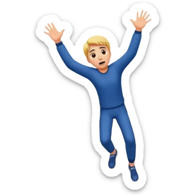 fall off the bridge hand motion sticker