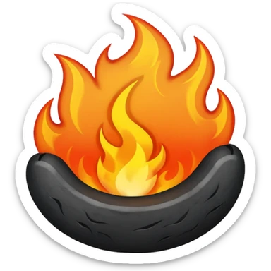 entirely black fire sticker