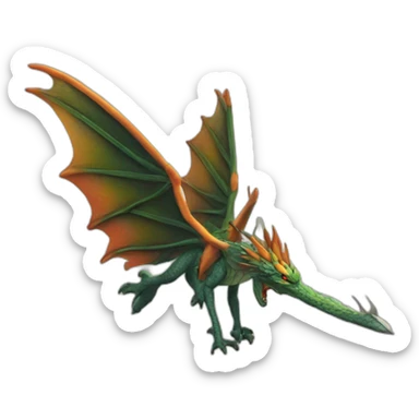 Dracaufeu ailes déployer sticker