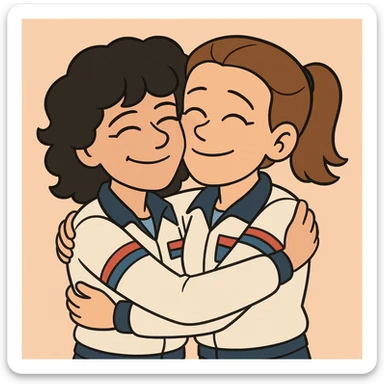 two Sally Ride Prince hug  sticker