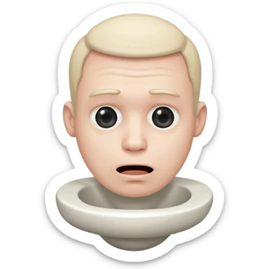 Random guys head sticking out of a toilet sticker