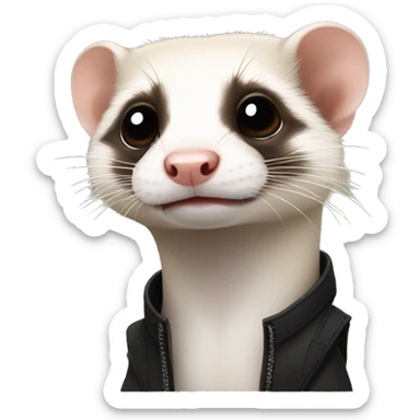 realistic ferret as elon musk sticker