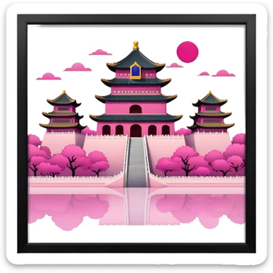 Beijing in pink  sticker