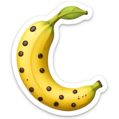 Tired banana sticker