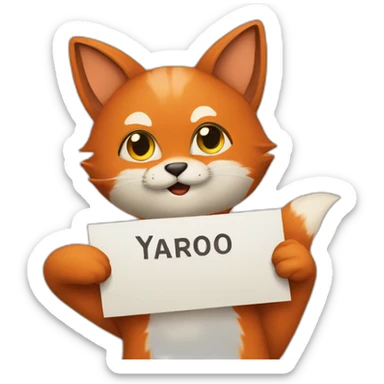 foxy-cat-holding-a-sign-with-text-Yaroslav sticker