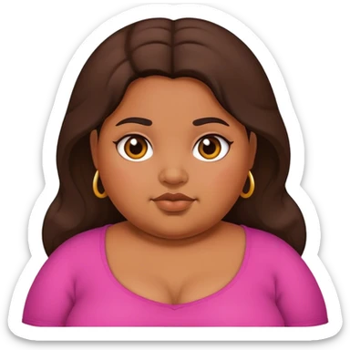 fat hispanic girl  sticker