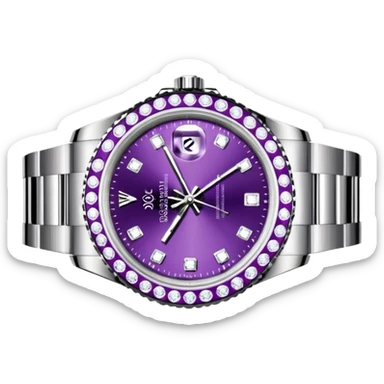 Shine Purple Diamond Rolex sticker