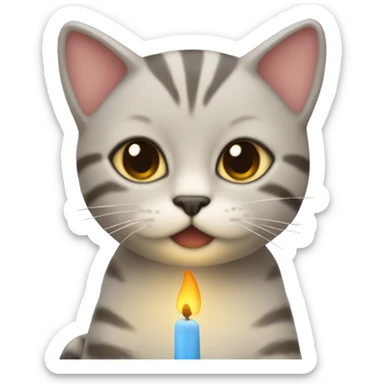 GATITO CON UNA VELA sticker
