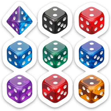 dnd dice sticker