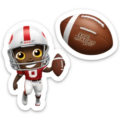 Brutus buckeye with football sticker