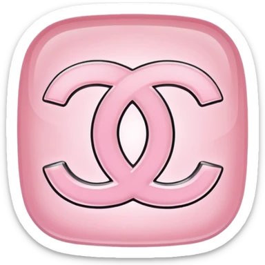 light pink chanel logo sticker