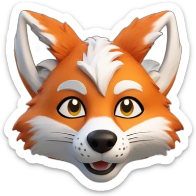 fox fursuit  sticker